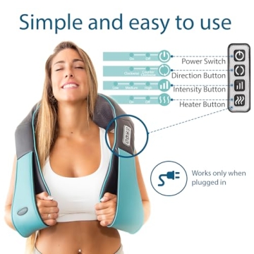 InvoSpa Shiatsu Neck & Back Massager with Heat
