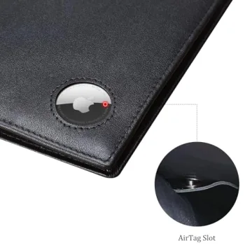 Polare Luxury RFID Blocking Passport Holder with AirTag Slot