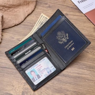 Polare Luxury RFID Blocking Passport Holder with AirTag Slot
