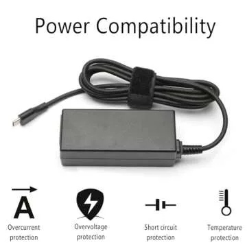 65W 45W USB C Chromebook Charger for HP, Lenovo, Dell, Acer, Asus, Samsung, Universal USB C Laptop Charger for Hp Chromebook X360 11 13 14 14A HP Spectre X360 Lenovo Thinkpad Type C Power Cord