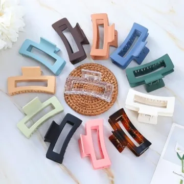 Sisiaipu 3.5 Inch Medium Hair Clips - 12 Color Set