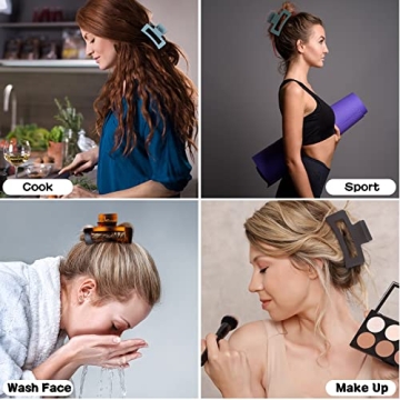 Sisiaipu 3.5 Inch Medium Hair Clips - 12 Color Set