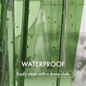 AmazerBath 72x72 Pine Green Waterproof Shower Curtain Liner