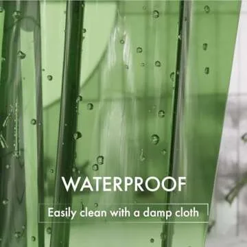 AmazerBath 72x72 Pine Green Waterproof Shower Curtain Liner