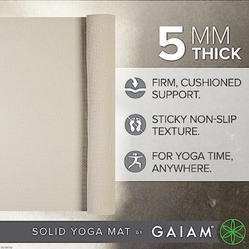 Gaiam Premium Non-Slip Yoga Mat for All Workouts
