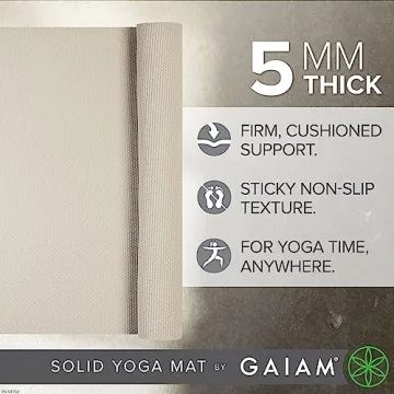 Gaiam Premium Non-Slip Yoga Mat for All Workouts