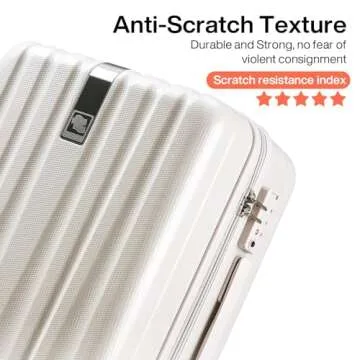 Hanke 3-Piece Hard Shell Luggage Set for Stylish Travel