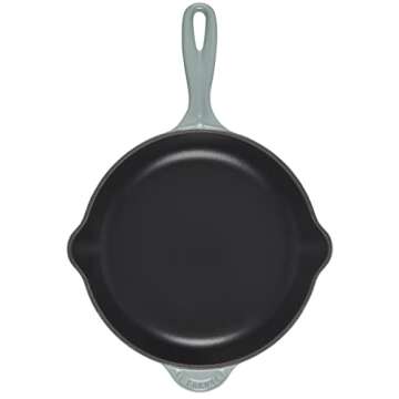 Le Creuset 9" Cast Iron Skillet in Sea Salt Finish
