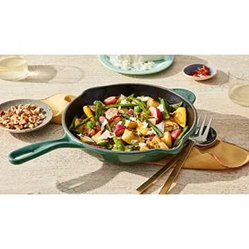 Le Creuset 9" Cast Iron Skillet in Sea Salt Finish