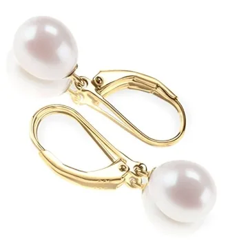 PAVOI Gold Plated Freshwater Pearl Earrings for Women
