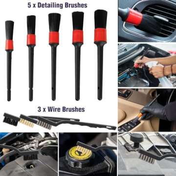 MorTime 54Pcs Car Wash Kit with Foam Gun, Wash Mitt Sponge Towels Long Pole Window Water Scraper Tire Brush Detailing Brushes Car Cleaning Kit