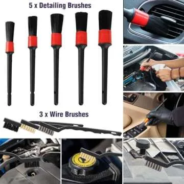 MorTime 54Pcs Car Wash Kit with Foam Gun, Wash Mitt Sponge Towels Long Pole Window Water Scraper Tire Brush Detailing Brushes Car Cleaning Kit