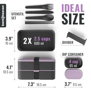 Bentoheaven Premium Bento Box for Meal Prep and Lunch