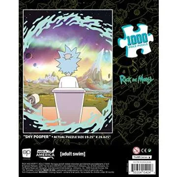 Rick and Morty Shy Pooper 1000 Piece Jigsaw Puzzle | Officially Licensed Rick & Morty Merchandise | Collectible Puzzle Featuring Rick Sanchez | Rick and Morty Artwork