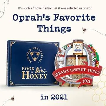 Book of Honey by Savannah Bee - Honey Gift with Tupelo, Lavender, Wildflower, Black Sage, Saw Palmeto and Orange Blossom Honeys - Pure and Natural - 6 different flavors in 3 oz jars