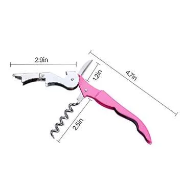 3 Packs Drincarier Pink Wine Key for Effortless Cork Opening