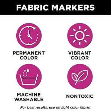 TULIP Fabric Markers - 12 Vibrant Fine Tip Colors