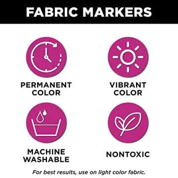 TULIP Fabric Markers - 12 Vibrant Fine Tip Colors