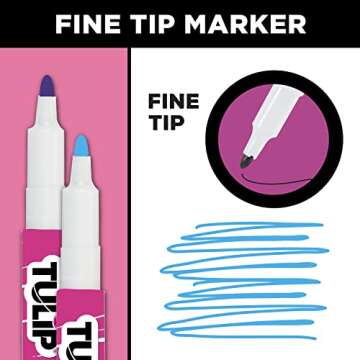 TULIP Fabric Markers - 12 Vibrant Fine Tip Colors