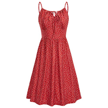 ULTRANICE Sleeveless Summer Dress with Pockets - Floral