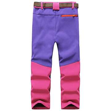 DAFENGEA Kids Snow Ski Pants Waterproof Fleece Warm Outdoor Pants for Girls and Boys