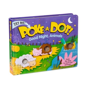 Melissa & Doug Children's Book - Poke-a-Dot: Goodnight, Animals (Interactive & Educational Board Boo...