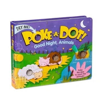 Melissa & Doug Children's Book - Poke-a-Dot: Goodnight, Animals (Interactive & Educational Board Boo...