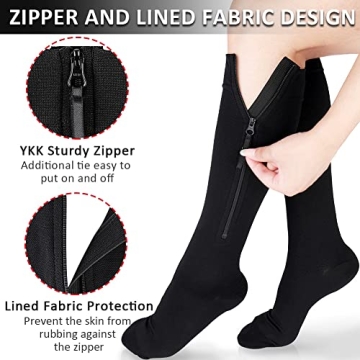 Ailaka Zipper Compression Socks for Varicose Veins & Edema
