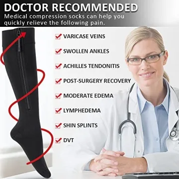 Ailaka Zipper Compression Socks for Varicose Veins & Edema