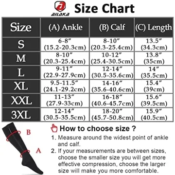 Ailaka Zipper Compression Socks for Varicose Veins & Edema