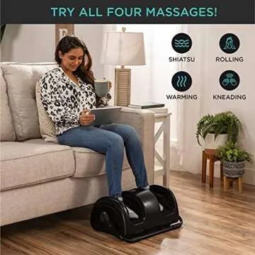 Heated Shiatsu Foot Massager for Pain Relief & Comfort