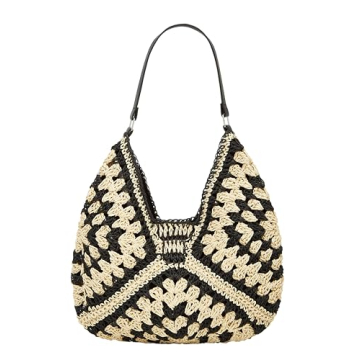 Straw Hobo Bags for Women Vintage Shoulder Bag Everything Tote Bag Designer Beach Bag Holiday Work E...
