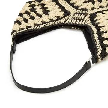 Straw Hobo Bags for Women Vintage Shoulder Bag Everything Tote Bag Designer Beach Bag Holiday Work Everyday Summer