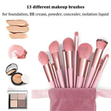 Koccido Makeup Brushes 22 Pcs Makeup Kit,Foundation Brush Eyeshadow Brush Make up Brushes Set (Pink, 22 Piece Set)