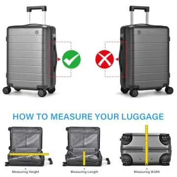 OSCAURT Clear Luggage Cover for 20-30 Inch Suitcases
