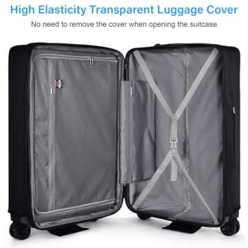 OSCAURT Clear Luggage Cover for 20-30 Inch Suitcases