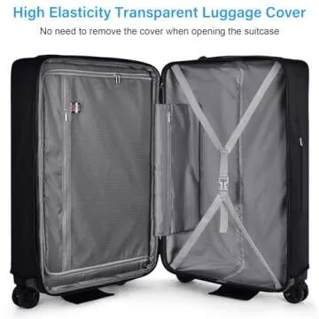 OSCAURT Clear Luggage Cover for 20-30 Inch Suitcases