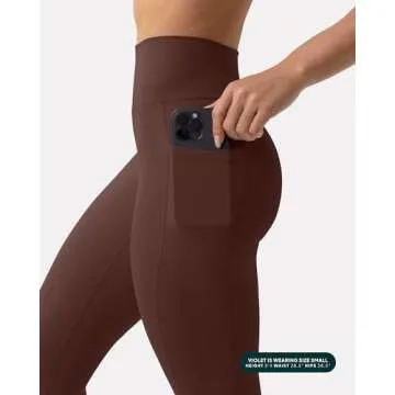 PAVOI ACTIVE Leggings with Pockets | Compressive High Waisted Butt Sculpting Women's Full Length Workout Pants | HiPerform