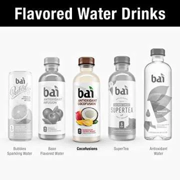 Bai Coconut Flavored Water Puna Coconut Pineapple, Antioxidant Infused, Coconut Pineapple Flavored Water Drink, 18 Fluid Ounce Bottles, 6 Count