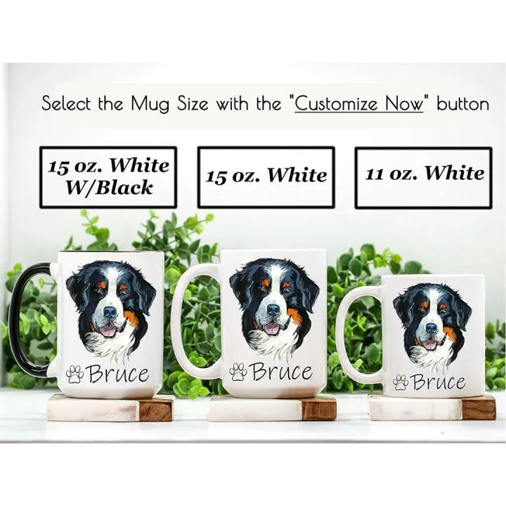 Custom Bernese Mountain Dog Mugs - Perfect for Gifts