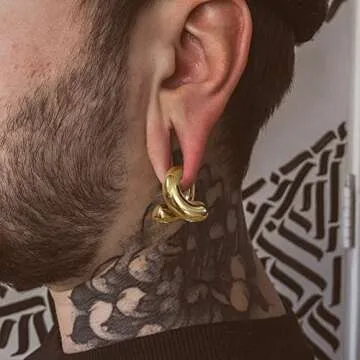 Stylish LADEMAYH 0 Gauge Ear Weights for Stretched Ears