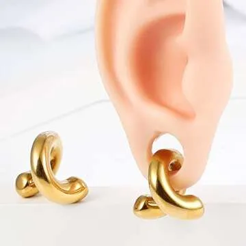 Stylish LADEMAYH 0 Gauge Ear Weights for Stretched Ears