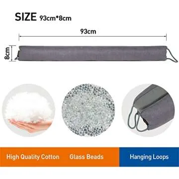 MAGZO 36" Door Draft Stopper - Noise & Wind Blocker