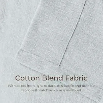 TWOPAGES Linen Textured Room Darkening Curtain 108 Inches Long, Winter Sky Pinch Pleated Window Curtain Drape Panel for Patio Door Dining Room Kids Room, 1 Panel