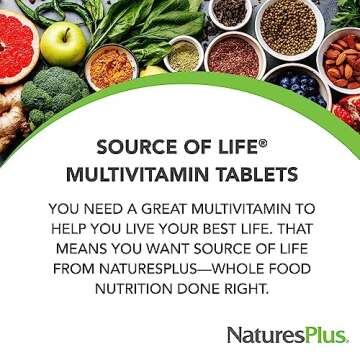 Natures Plus Source of Life - 90 Tablets - Multivitamin & Mineral Supplement - Supports Natural Energy & Overall Well-Being - Gluten Free, Vegetarian - 30 Total Servings