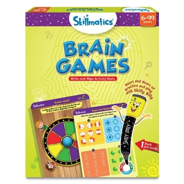 Skillmatics Educational Game - Brain Games, Reusable Activity Mats with Dry-Erase Marker, Gifts, Tra...