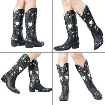 Stylish AMINUGAL Cowgirl Boots for Women - Fashion Forward