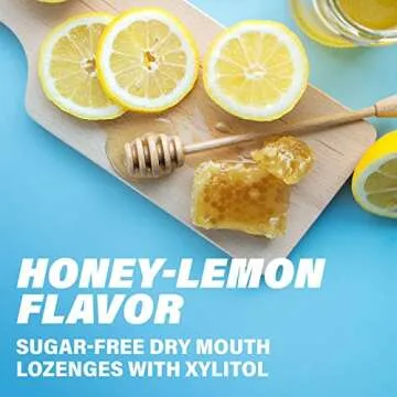 ACT Dry Mouth Lozenges Sugar Free Honey-Lemon Flavor