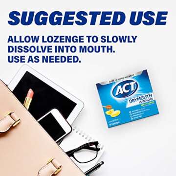 ACT Dry Mouth Lozenges Sugar Free Honey-Lemon Flavor