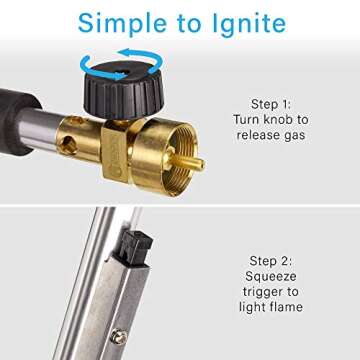 Buy IGNIGHTER Weed Burner Torch – 35 Inches Long & Self-Igniting